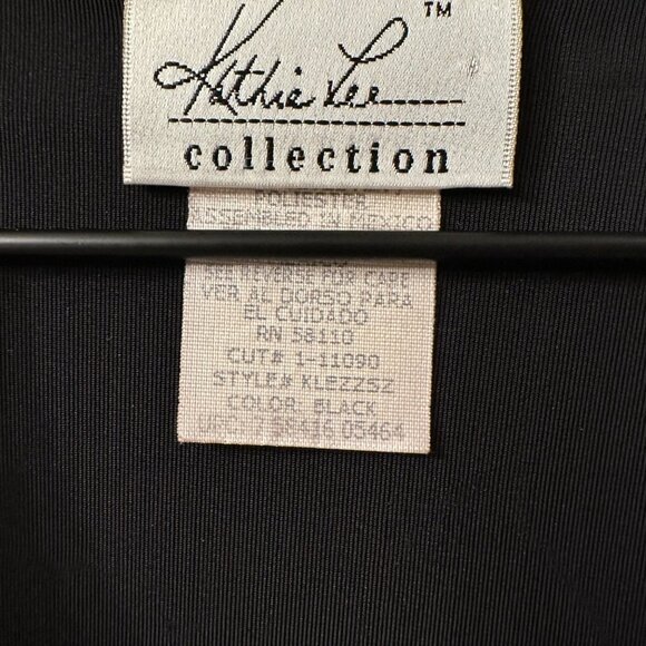 Kathie Lee | VTG 90s Black Floral Velvet Shirt Cardigan Goth Witchy Medium M - Picture 7 of 8